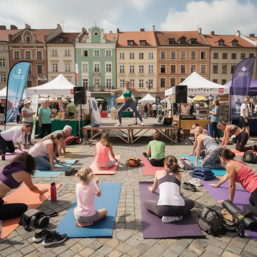 Młoda kobieta wykonująca skomplikowaną pozycję jogi, koncentrując się na elastyczności ciała.